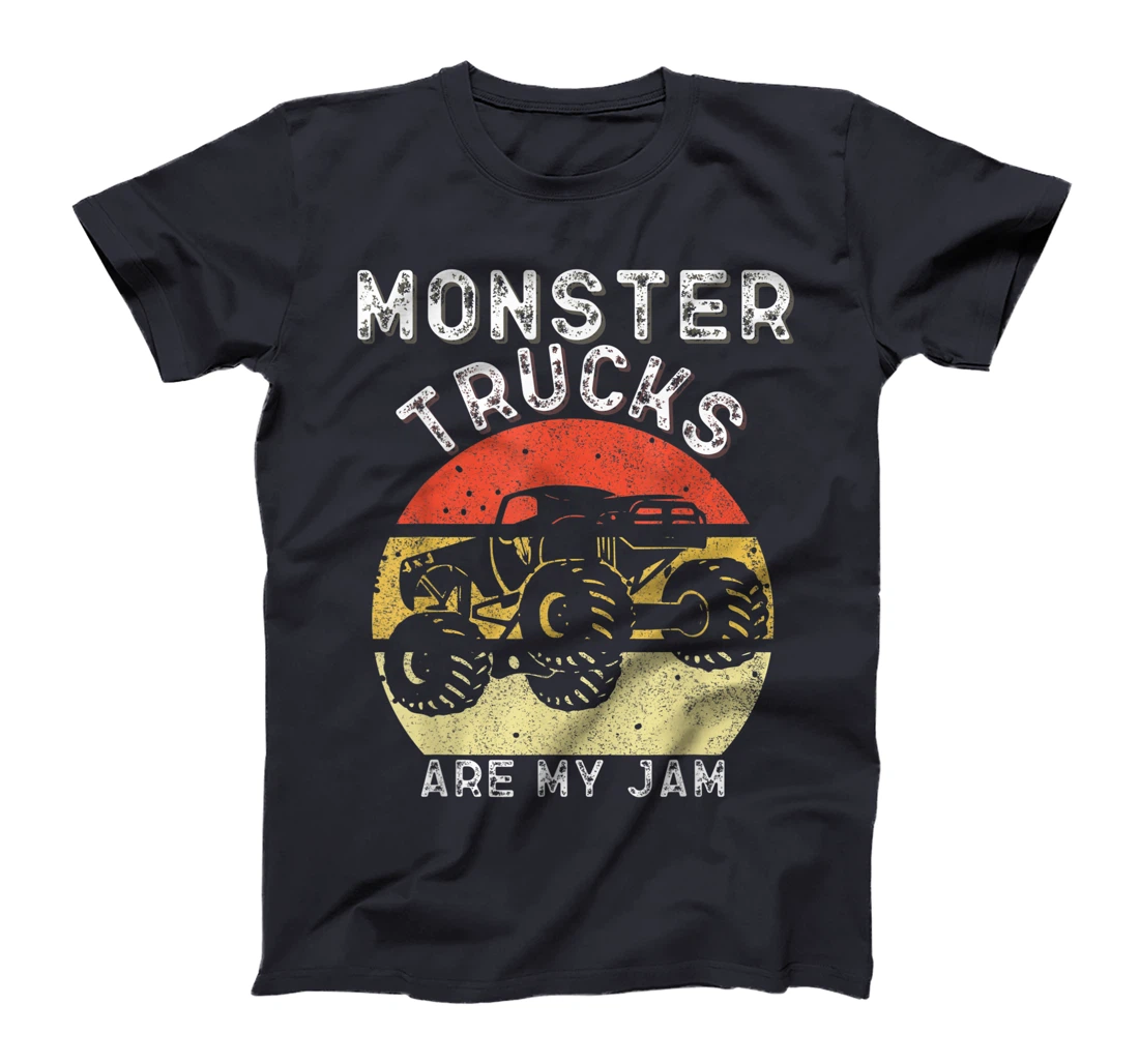 Monster Truck Retro Sunset Vintage Monster Trucks Are My Jam T-Shirt, Kid T-Shirt and Women T-Shirt
