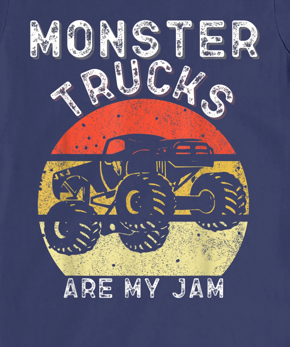 Monster Truck Retro Sunset Vintage Monster Trucks Are My Jam T-Shirt, Kid T-Shirt and Women T-Shirt
