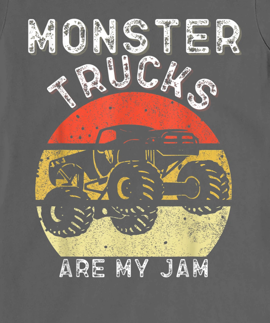 Monster Truck Retro Sunset Vintage Monster Trucks Are My Jam T-Shirt, Kid T-Shirt and Women T-Shirt