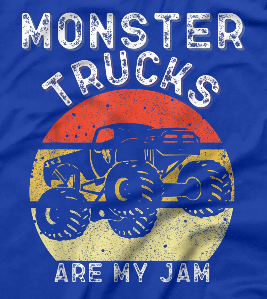 Monster Truck Retro Sunset Vintage Monster Trucks Are My Jam T-Shirt, Kid T-Shirt and Women T-Shirt