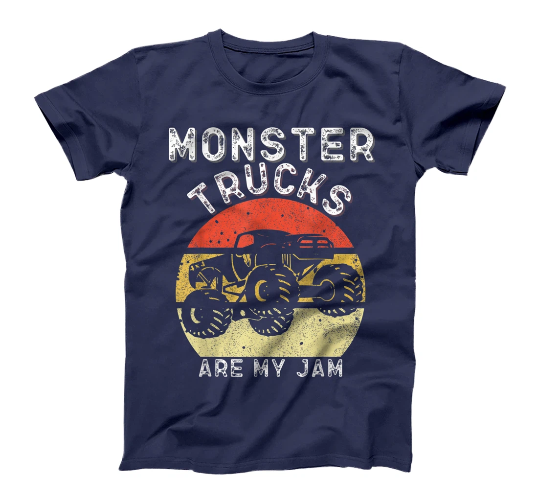 Monster Truck Retro Sunset Vintage Monster Trucks Are My Jam T-Shirt, Kid T-Shirt and Women T-Shirt