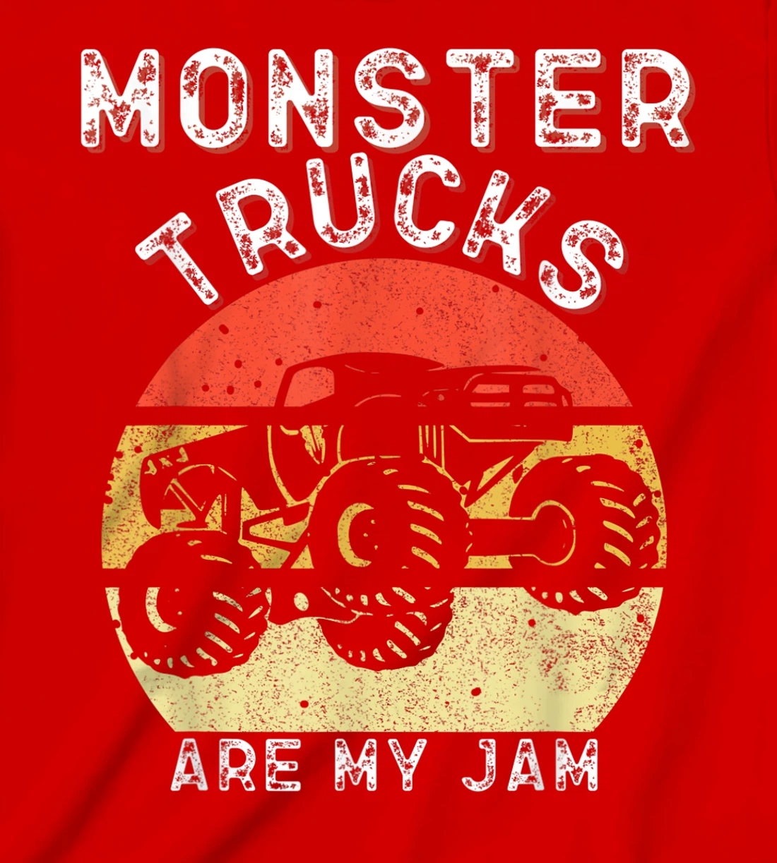 Monster Truck Retro Sunset Vintage Monster Trucks Are My Jam T-Shirt, Kid T-Shirt and Women T-Shirt