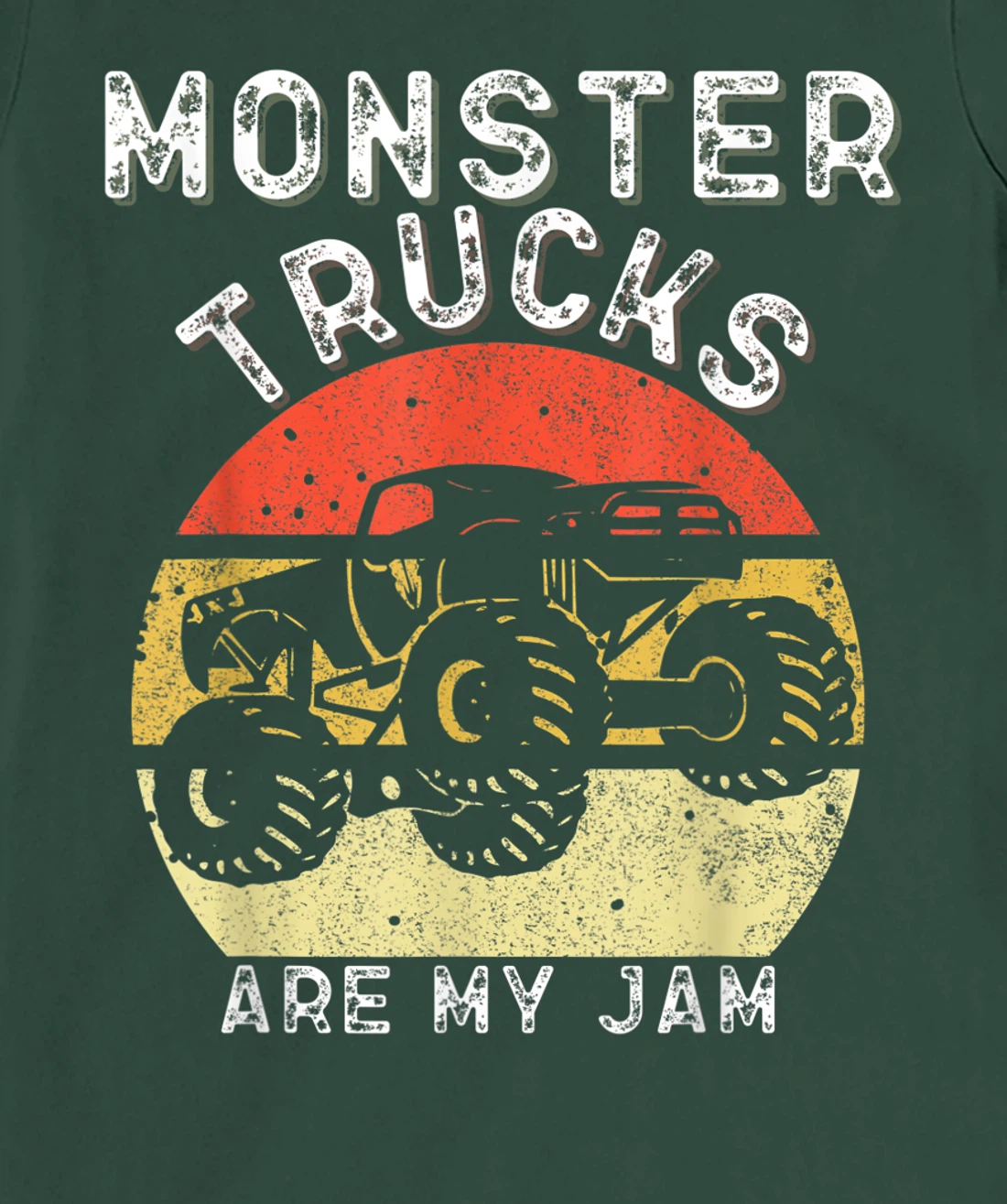 Monster Truck Retro Sunset Vintage Monster Trucks Are My Jam T-Shirt, Kid T-Shirt and Women T-Shirt
