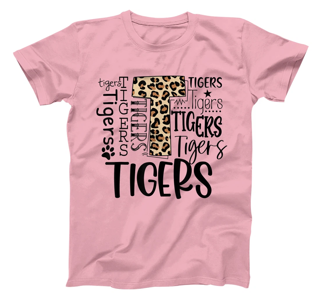 Womens Tigers School Sports Fan Team Spirit Mascot Cute Leopard T-Shirt, Women T-Shirt