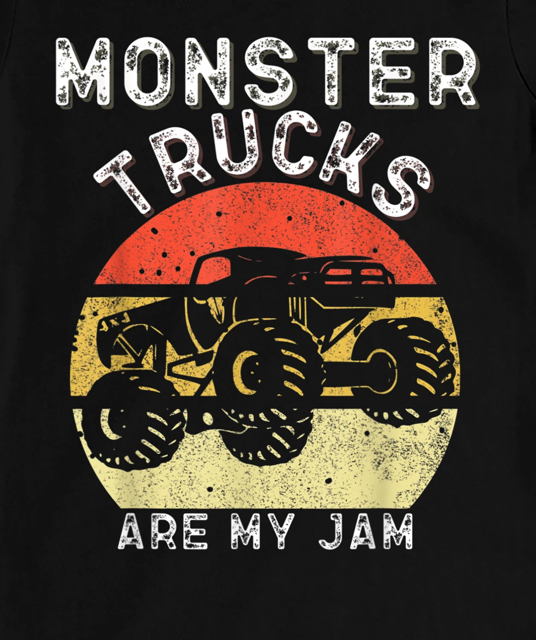 Monster Truck Retro Sunset Vintage Monster Trucks Are My Jam T-Shirt, Kid T-Shirt and Women T-Shirt