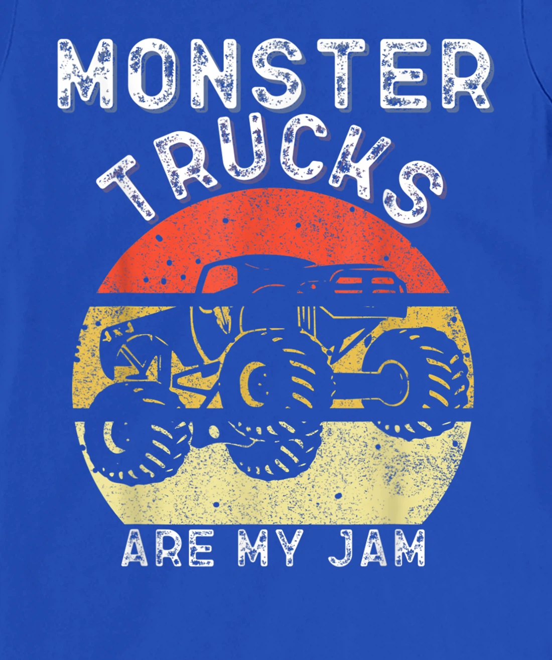 Monster Truck Retro Sunset Vintage Monster Trucks Are My Jam T-Shirt, Kid T-Shirt and Women T-Shirt