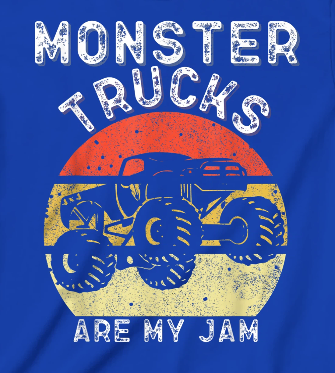 Monster Truck Retro Sunset Vintage Monster Trucks Are My Jam T-Shirt, Kid T-Shirt and Women T-Shirt