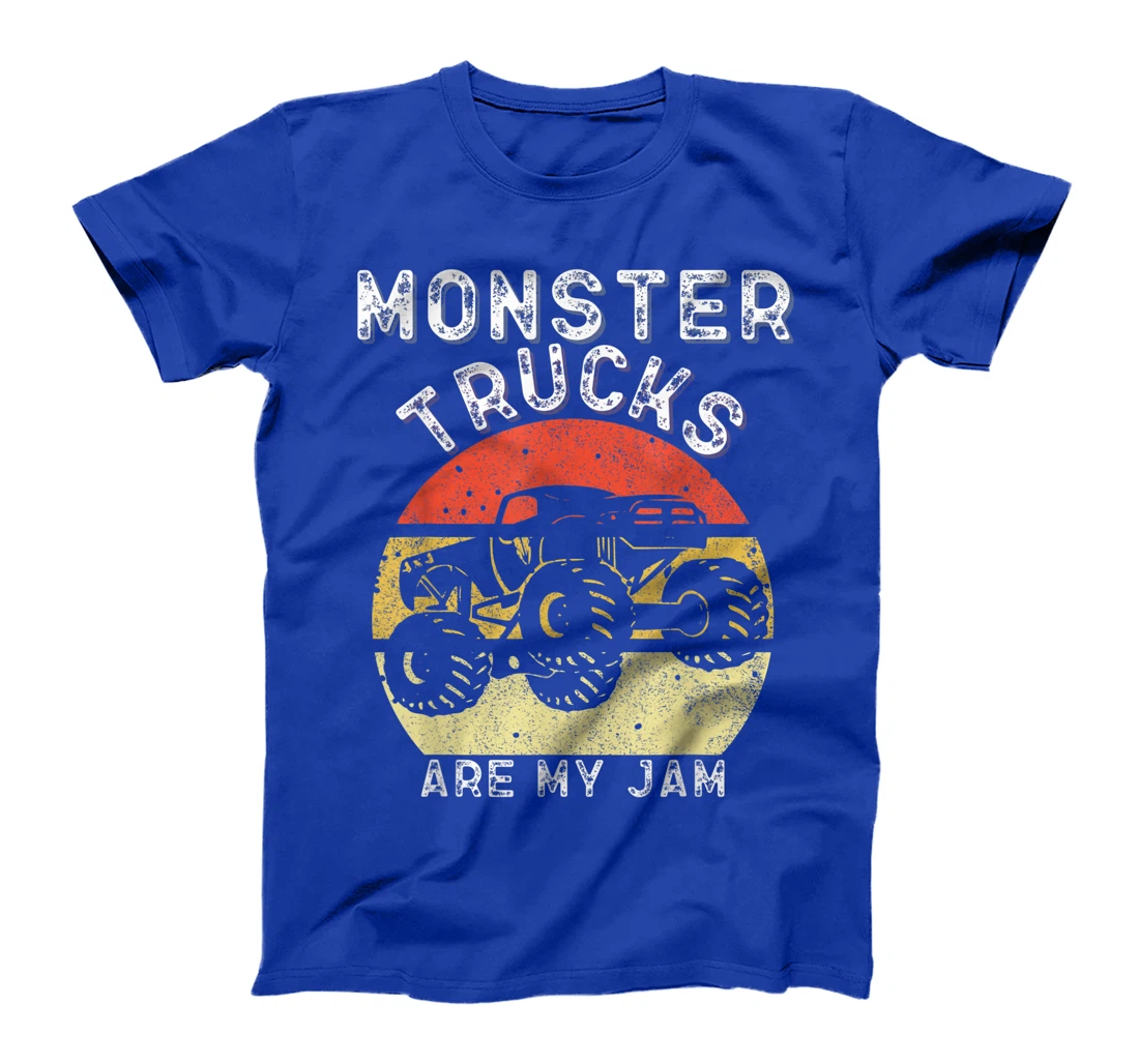 Monster Truck Retro Sunset Vintage Monster Trucks Are My Jam T-Shirt, Kid T-Shirt and Women T-Shirt