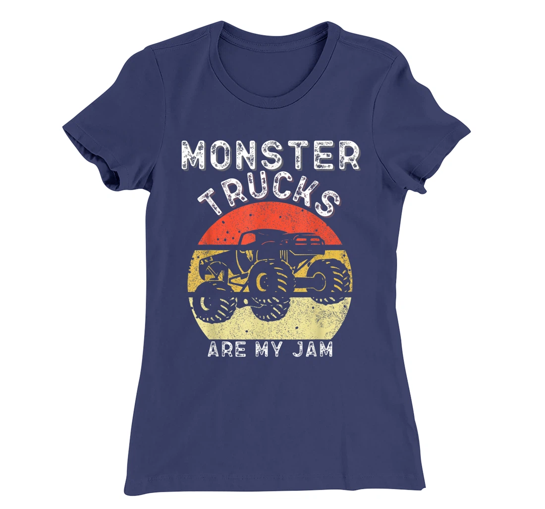 Monster Truck Retro Sunset Vintage Monster Trucks Are My Jam T-Shirt, Kid T-Shirt and Women T-Shirt