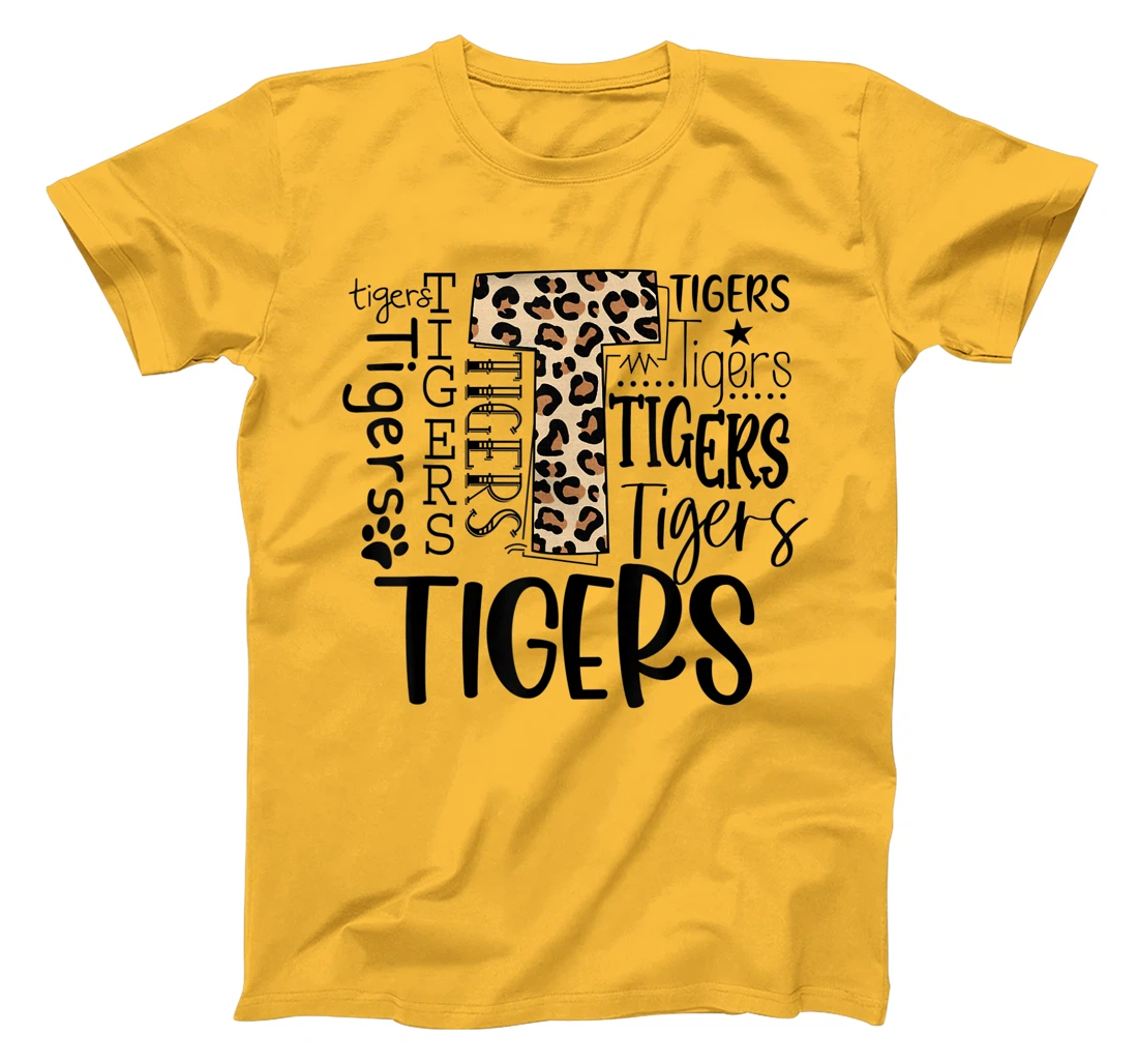 Womens Tigers School Sports Fan Team Spirit Mascot Cute Leopard T-Shirt, Women T-Shirt