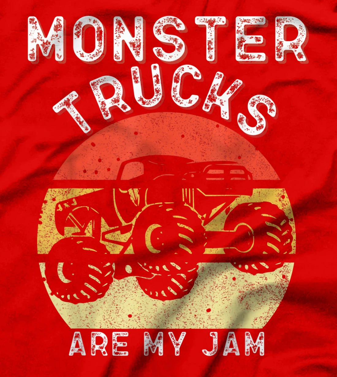 Monster Truck Retro Sunset Vintage Monster Trucks Are My Jam T-Shirt, Kid T-Shirt and Women T-Shirt