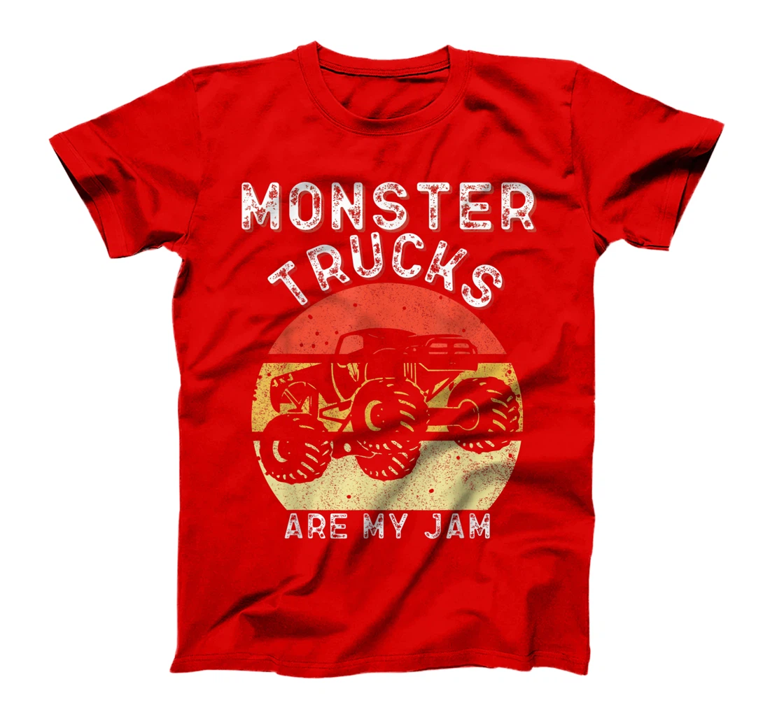 Monster Truck Retro Sunset Vintage Monster Trucks Are My Jam T-Shirt, Kid T-Shirt and Women T-Shirt
