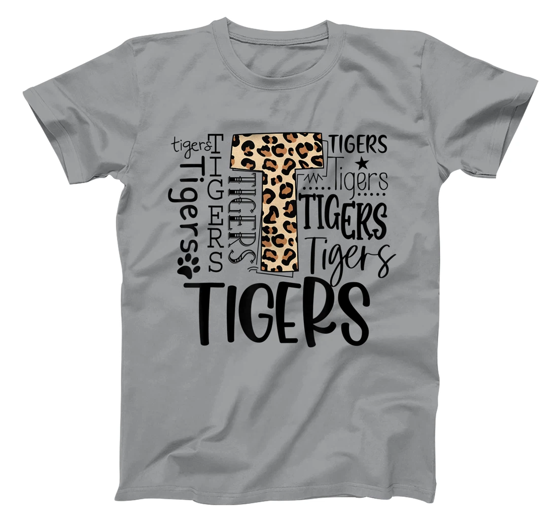 Womens Tigers School Sports Fan Team Spirit Mascot Cute Leopard T-Shirt, Women T-Shirt