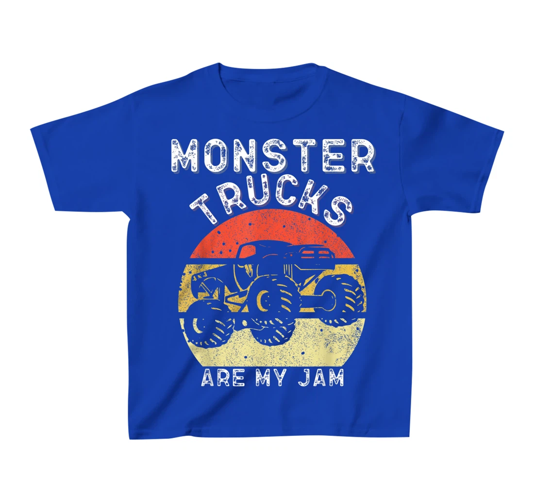 Monster Truck Retro Sunset Vintage Monster Trucks Are My Jam T-Shirt, Kid T-Shirt and Women T-Shirt
