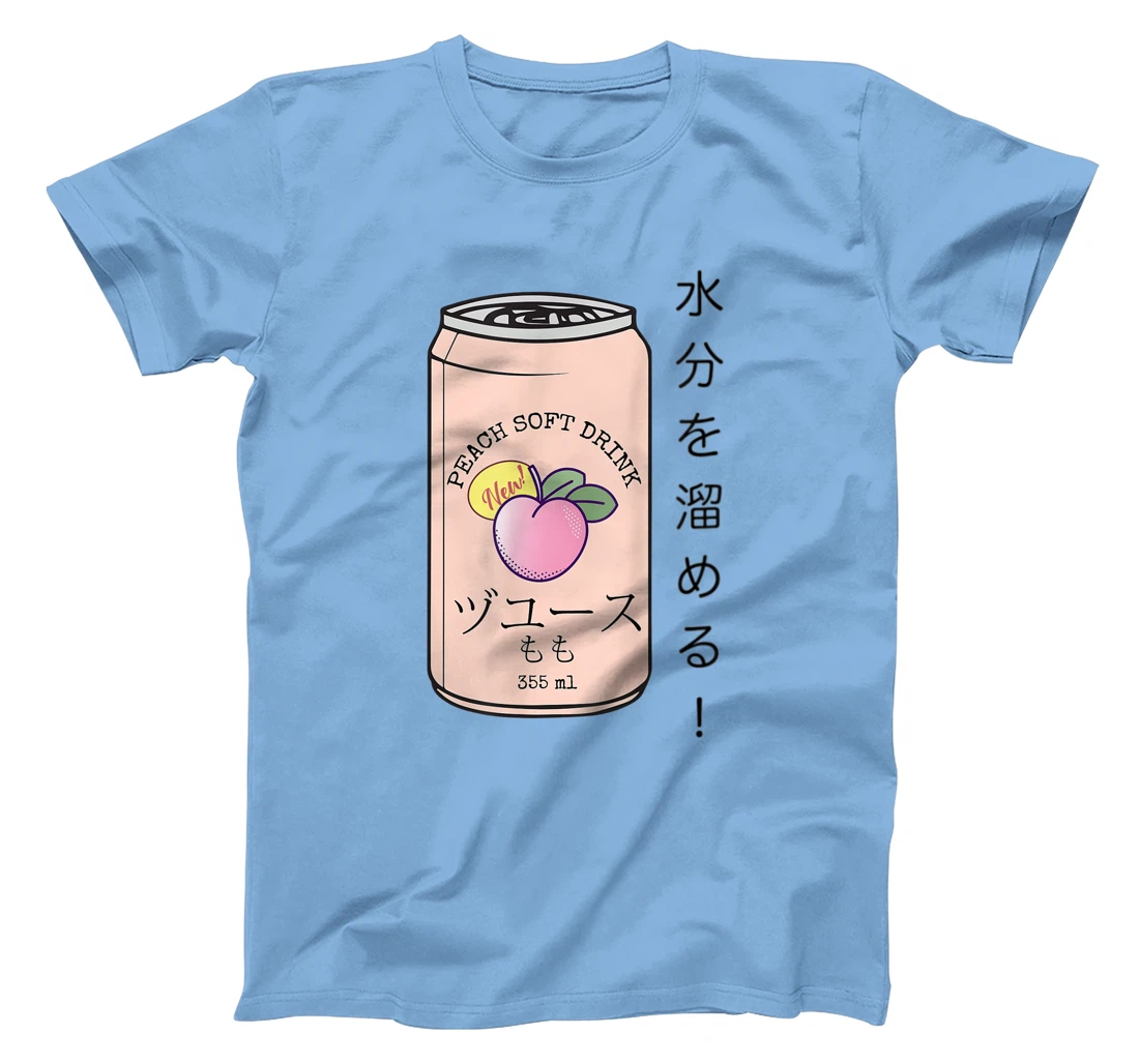 Womens Japanese Aesthetic Vaporwave Peach Soda Soft Drink Can Kanji T-Shirt, Kid T-Shirt and Women T-Shirt
