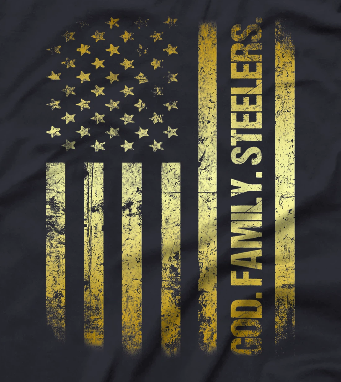 Veteran God Family Steelers Pro Us Flag | Father's Day Dad T-Shirt