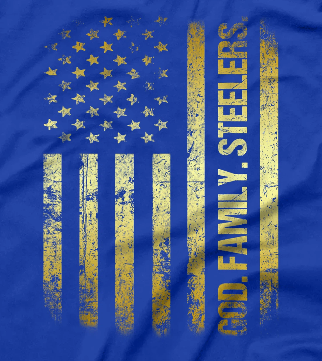 Veteran God Family Steelers Pro Us Flag | Father's Day Dad T-Shirt