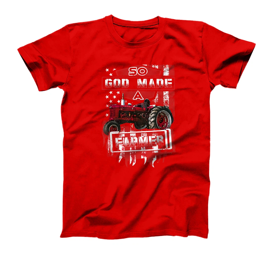 Farming Tractor So God Made A Farmer T-Shirt