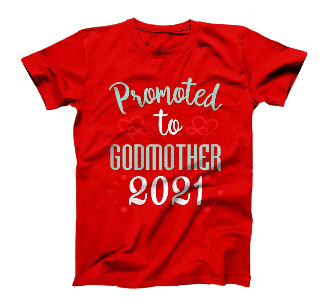 Womens Promoted To Godmother 2021 New Grandma To Be T-Shirt