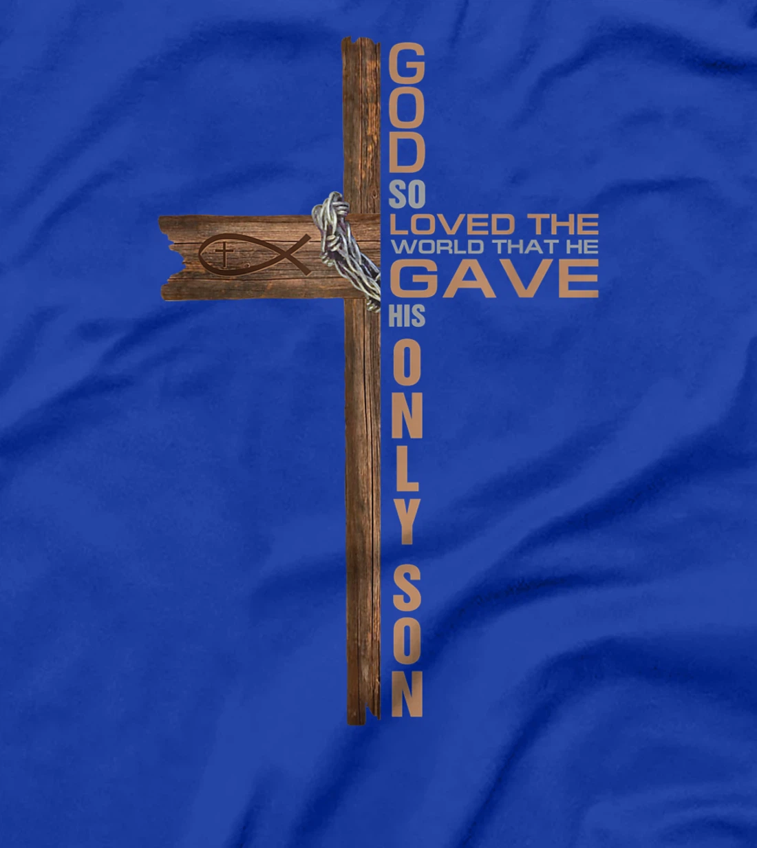 Religious Cross John 3:16 God Loved the World Jesus Bible T-Shirt