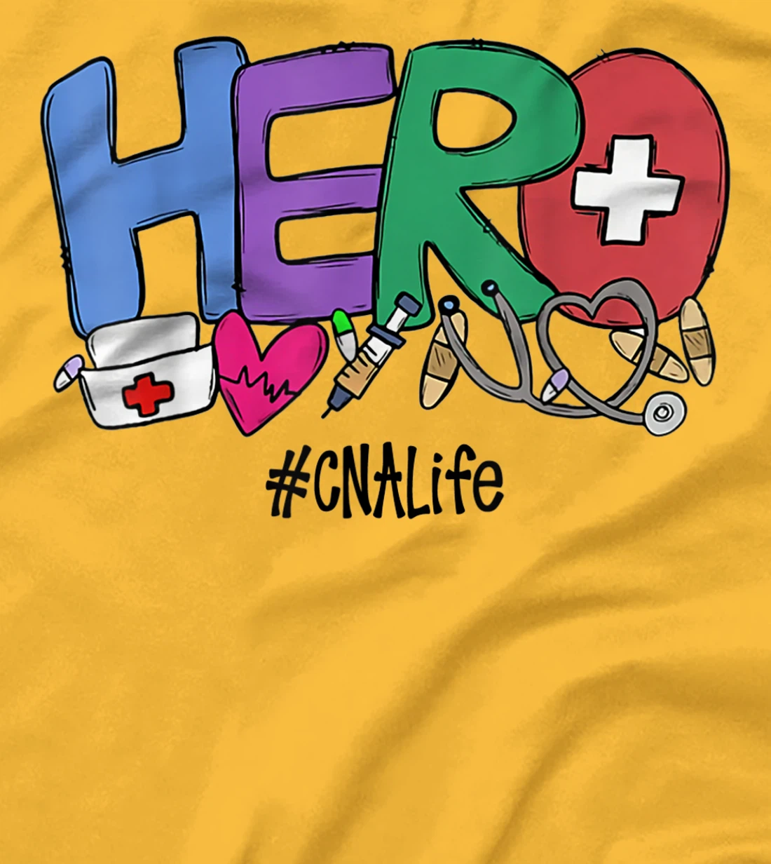 Womens Hero CNA Life Nurse Gift New Year 2021 T-Shirt, Women T-Shirt