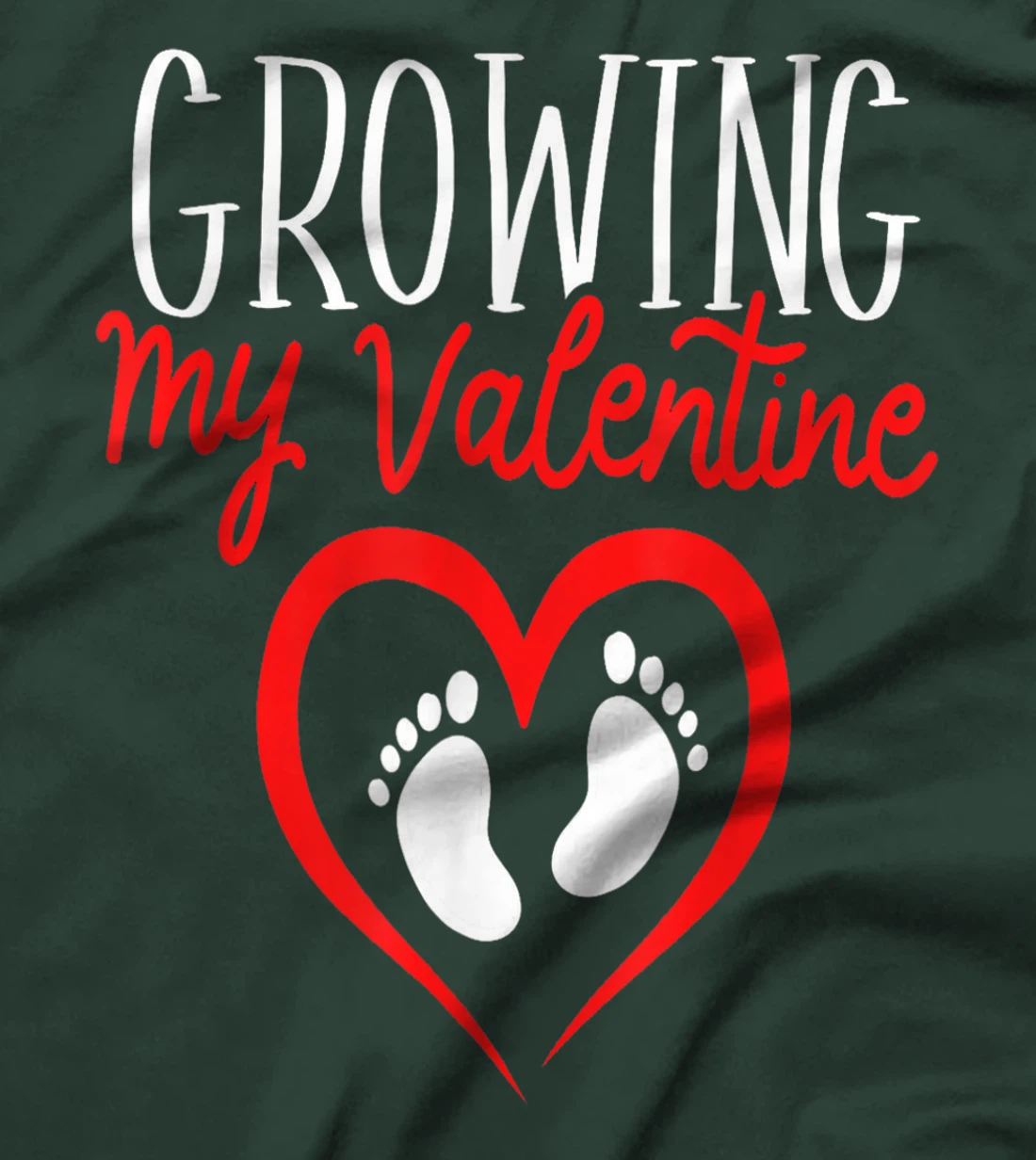 Growing My Valentine Funny Reveal Pregnancy Announcement T-Shirt, Women T-Shirt