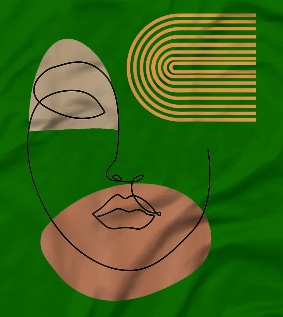 Womens Minimalist Top Abstract Face Line Art Drawing Aesthetic T-Shirt, Kid T-Shirt and Women T-Shirt