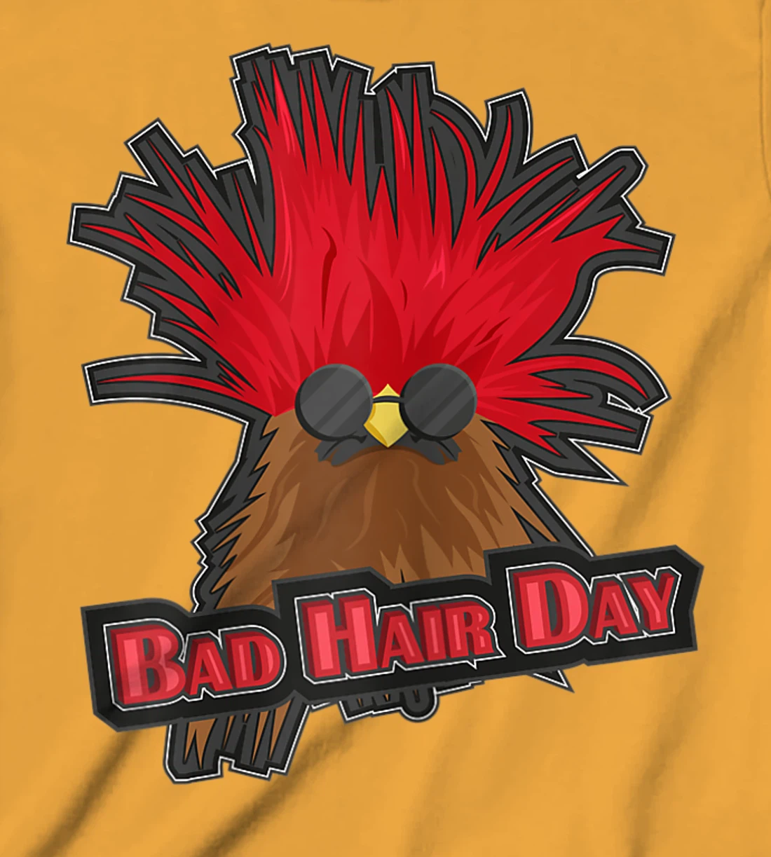 Womens Bad Hair Day Bird T-Shirt, Kid T-Shirt and Women T-Shirt Funny Hairdresser Girls Quoting T-Shirt, Kid T-Shirt and Women T-Shirt