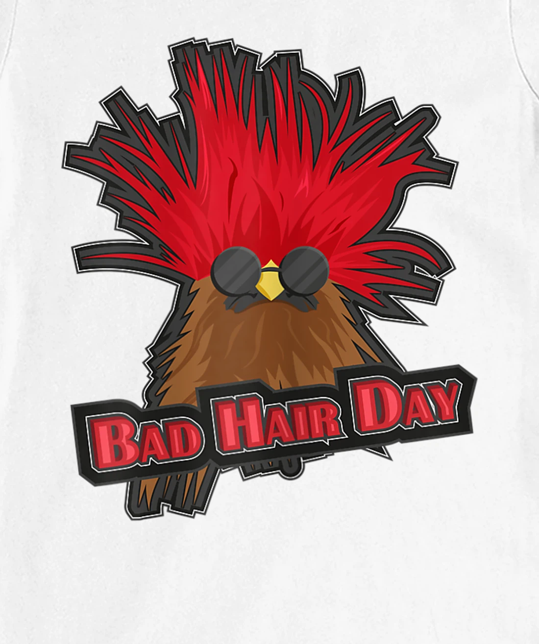 Womens Bad Hair Day Bird T-Shirt, Kid T-Shirt and Women T-Shirt Funny Hairdresser Girls Quoting T-Shirt, Kid T-Shirt and Women T-Shirt