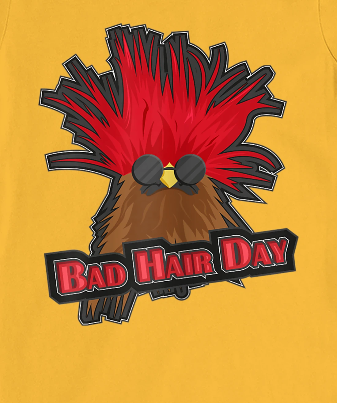 Womens Bad Hair Day Bird T-Shirt, Kid T-Shirt and Women T-Shirt Funny Hairdresser Girls Quoting T-Shirt, Kid T-Shirt and Women T-Shirt