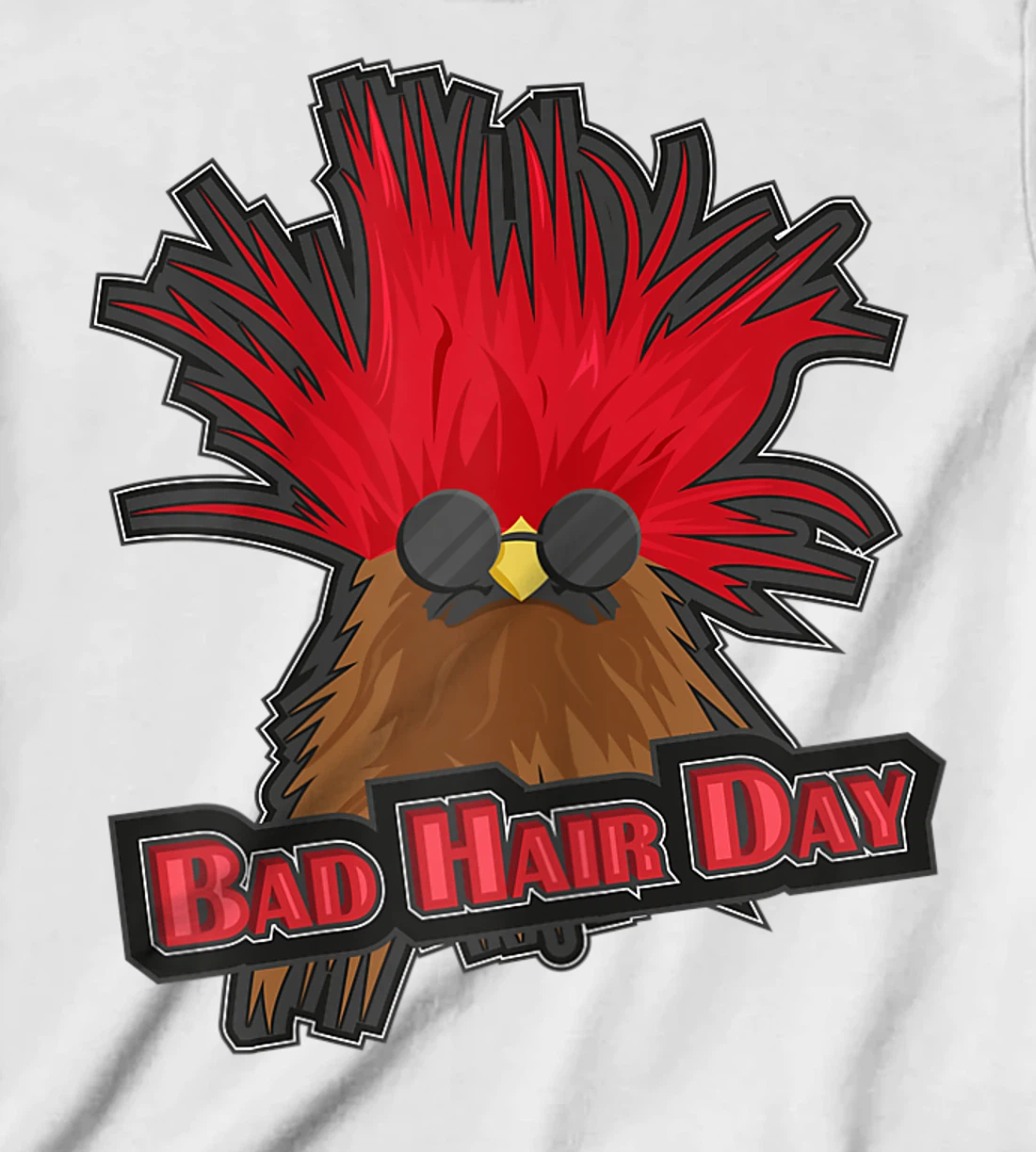 Womens Bad Hair Day Bird T-Shirt, Kid T-Shirt and Women T-Shirt Funny Hairdresser Girls Quoting T-Shirt, Kid T-Shirt and Women T-Shirt