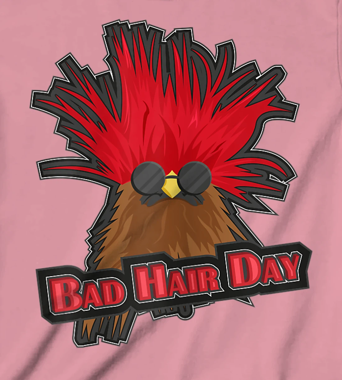 Womens Bad Hair Day Bird T-Shirt, Kid T-Shirt and Women T-Shirt Funny Hairdresser Girls Quoting T-Shirt, Kid T-Shirt and Women T-Shirt