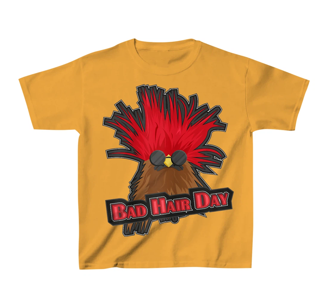 Womens Bad Hair Day Bird T-Shirt, Kid T-Shirt and Women T-Shirt Funny Hairdresser Girls Quoting T-Shirt, Kid T-Shirt and Women T-Shirt