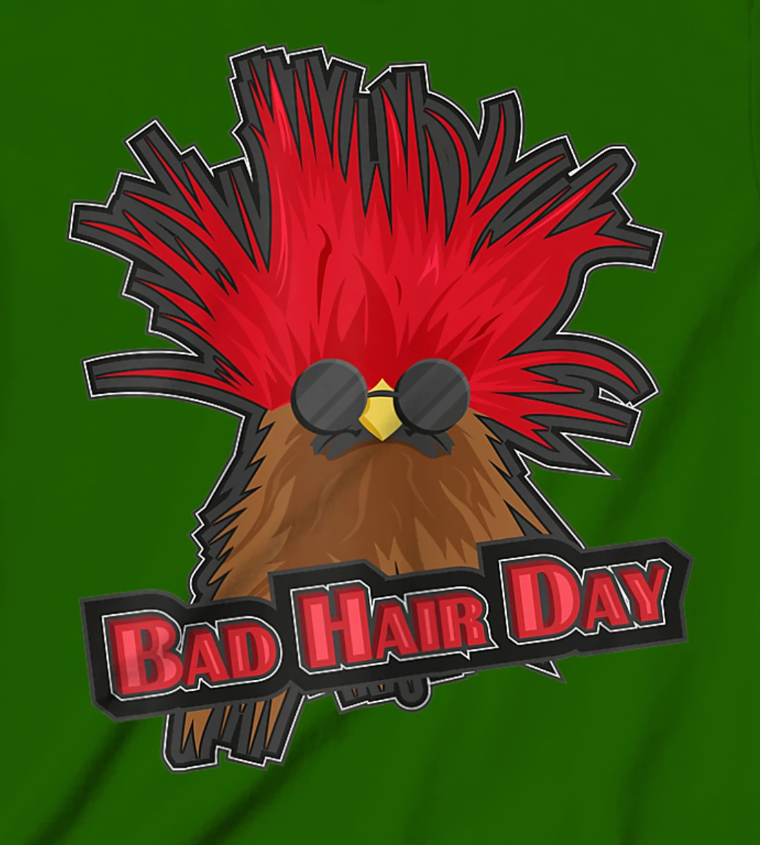 Womens Bad Hair Day Bird T-Shirt, Kid T-Shirt and Women T-Shirt Funny Hairdresser Girls Quoting T-Shirt, Kid T-Shirt and Women T-Shirt