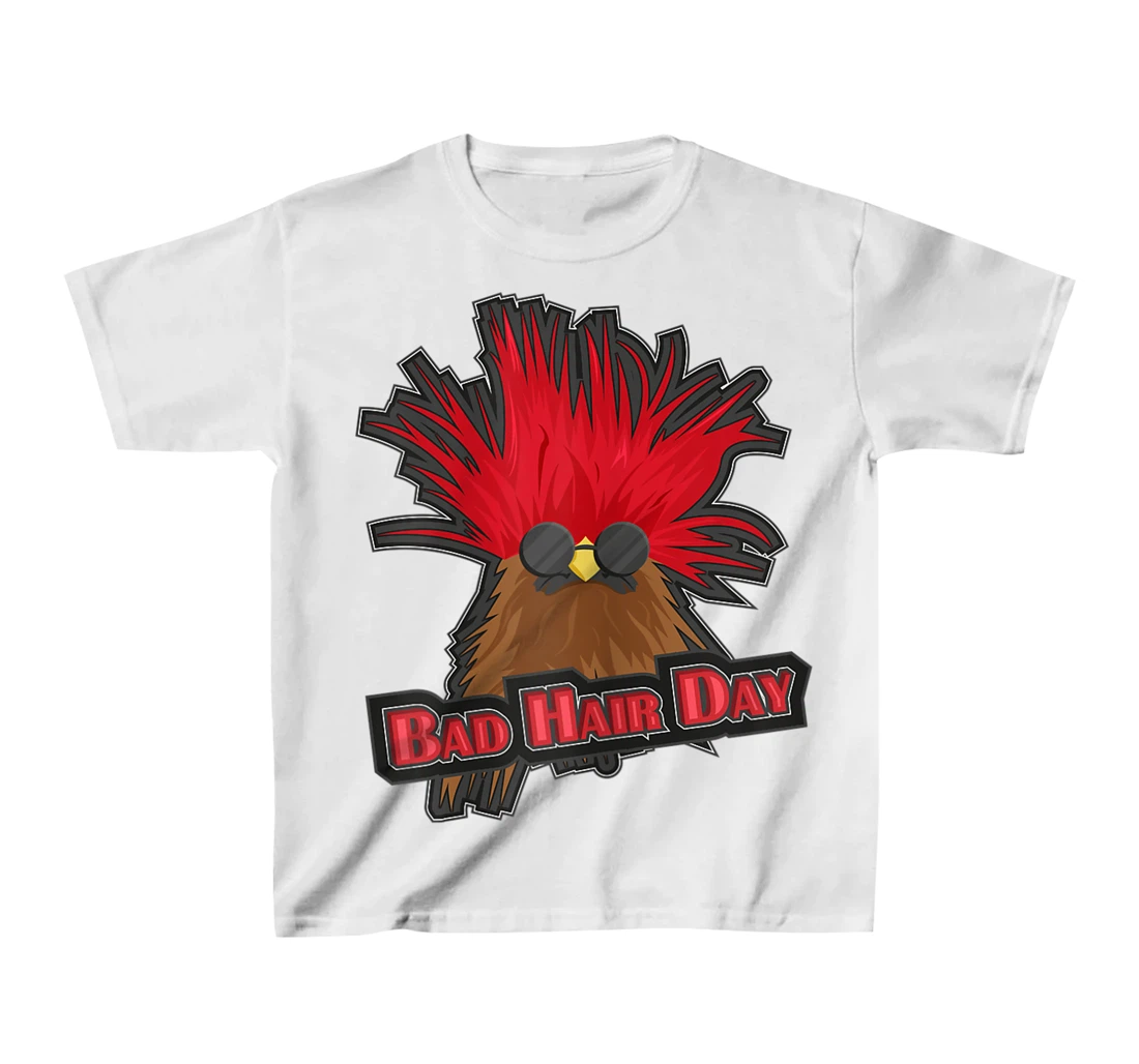 Womens Bad Hair Day Bird T-Shirt, Kid T-Shirt and Women T-Shirt Funny Hairdresser Girls Quoting T-Shirt, Kid T-Shirt and Women T-Shirt