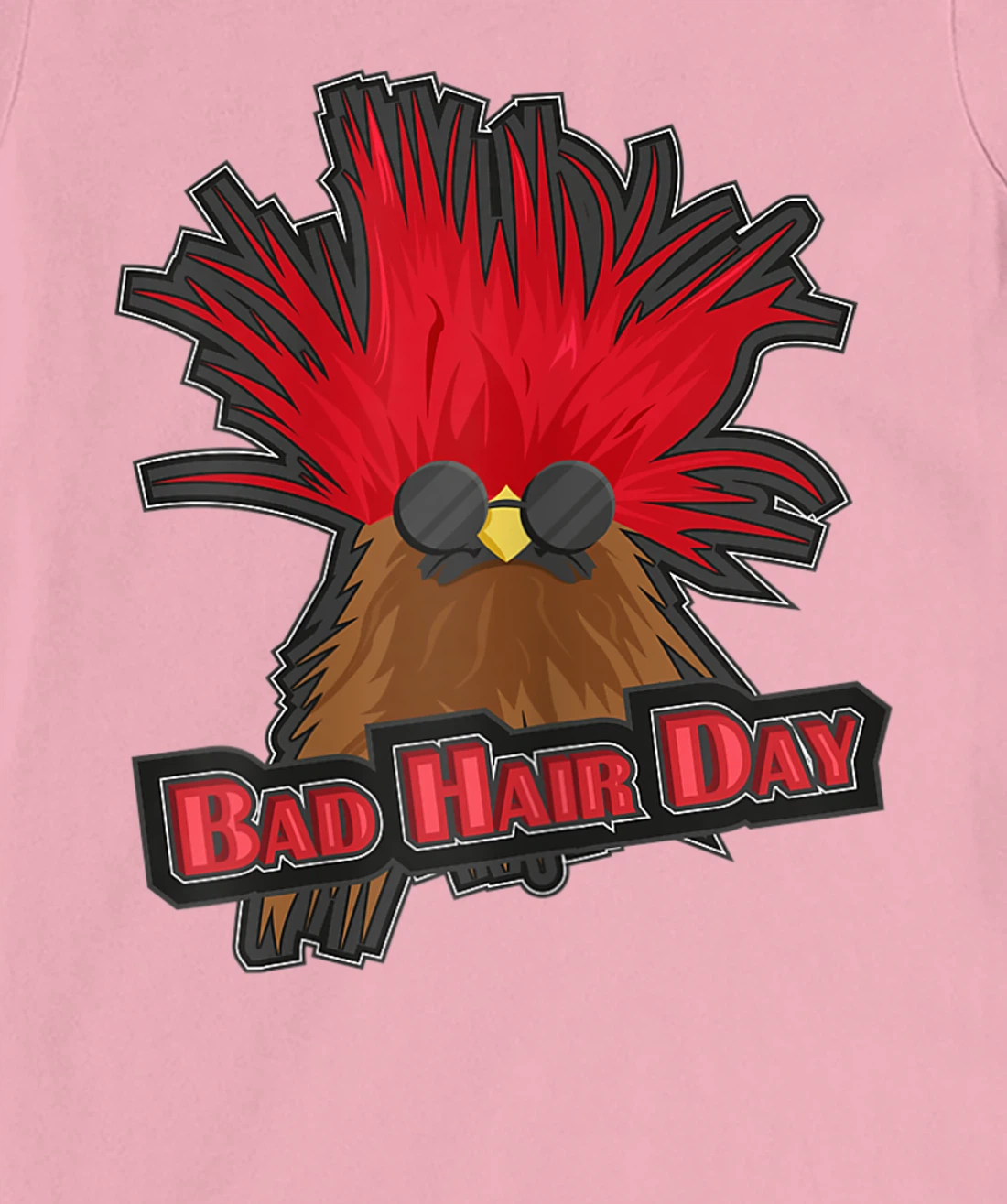 Womens Bad Hair Day Bird T-Shirt, Kid T-Shirt and Women T-Shirt Funny Hairdresser Girls Quoting T-Shirt, Kid T-Shirt and Women T-Shirt