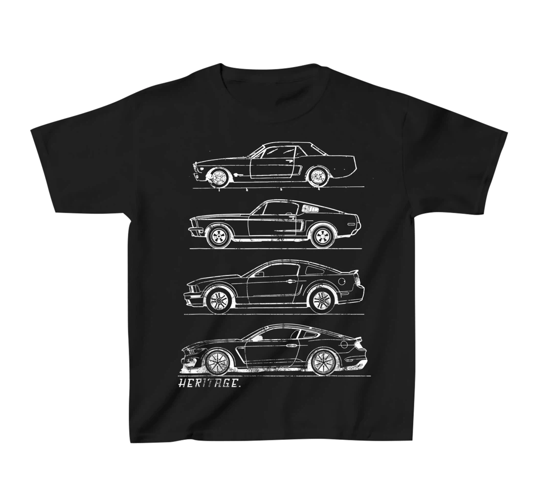 Classic Old School Muscle Car Evolution Heritage Design T-Shirt, Kid T-Shirt and Women T-Shirt