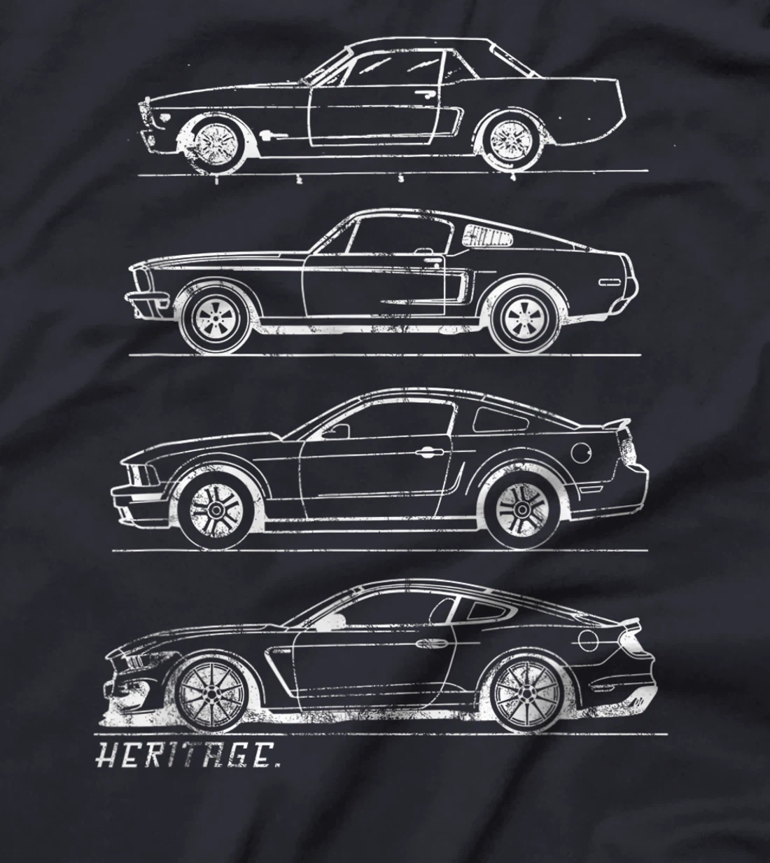 Classic Old School Muscle Car Evolution Heritage Design T-Shirt, Kid T-Shirt and Women T-Shirt