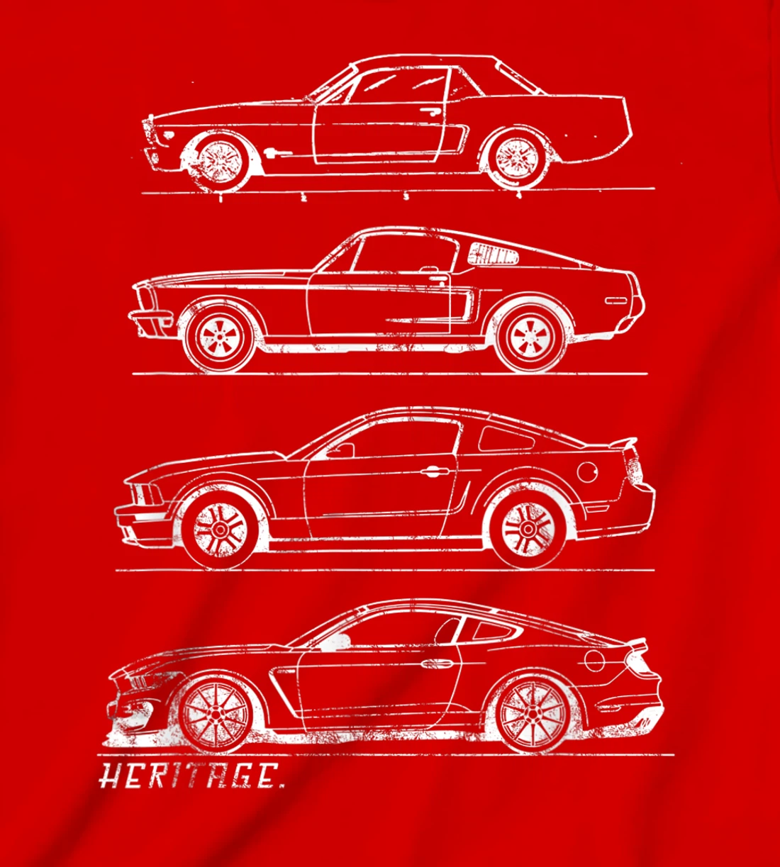 Classic Old School Muscle Car Evolution Heritage Design T-Shirt, Kid T-Shirt and Women T-Shirt