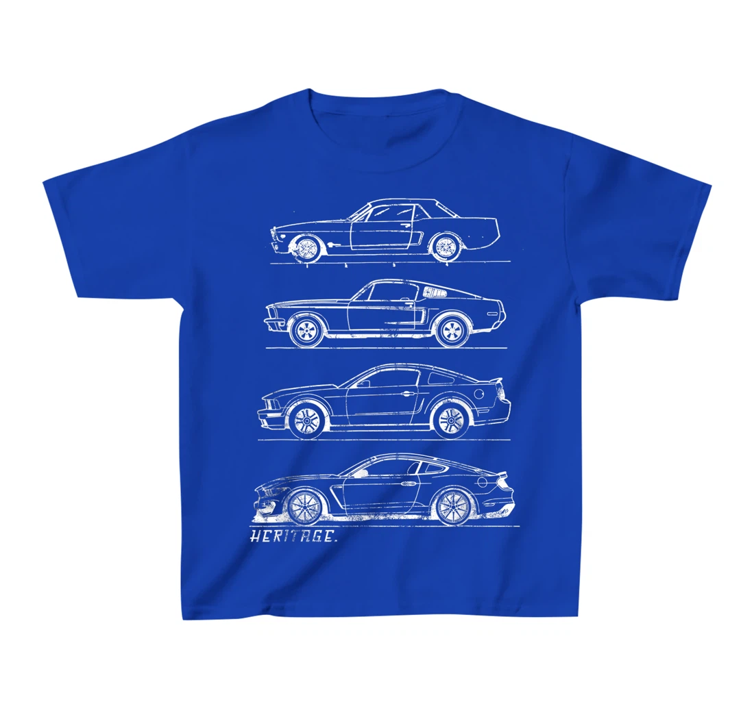 Classic Old School Muscle Car Evolution Heritage Design T-Shirt, Kid T-Shirt and Women T-Shirt