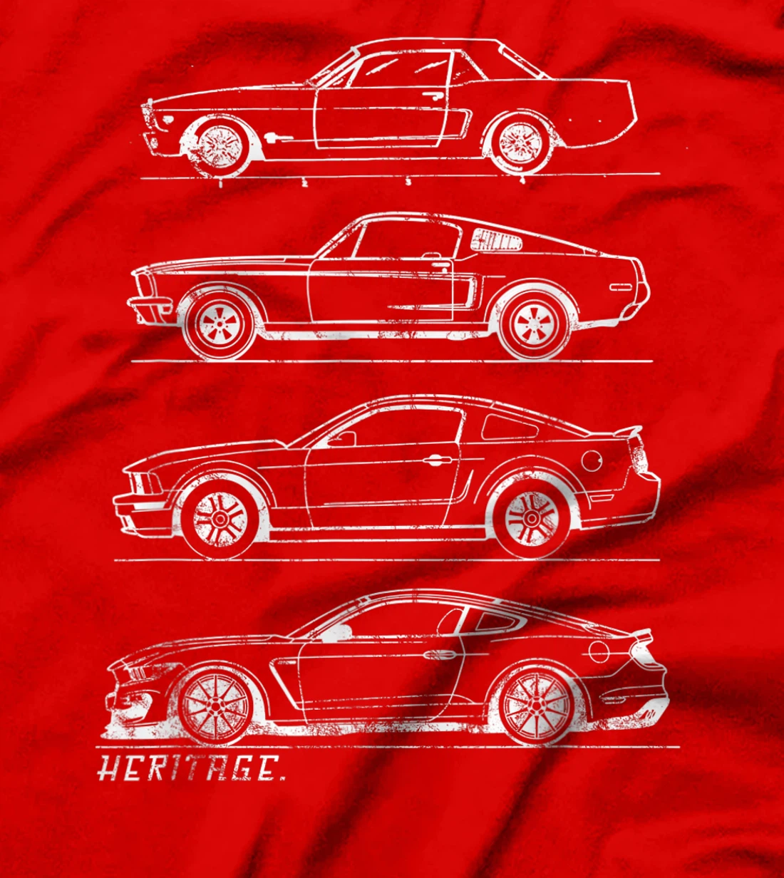 Classic Old School Muscle Car Evolution Heritage Design T-Shirt, Kid T-Shirt and Women T-Shirt
