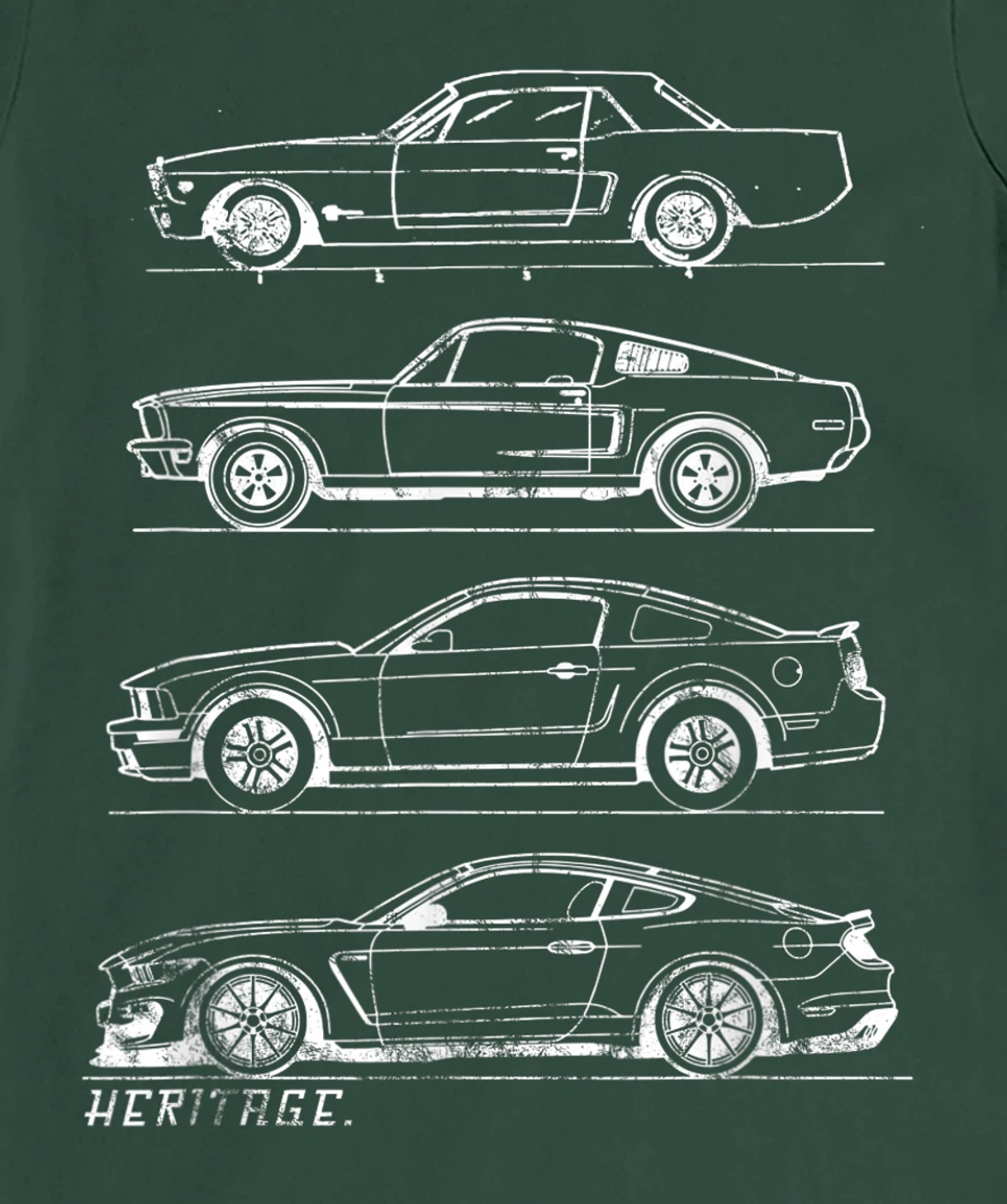 Classic Old School Muscle Car Evolution Heritage Design T-Shirt, Kid T-Shirt and Women T-Shirt