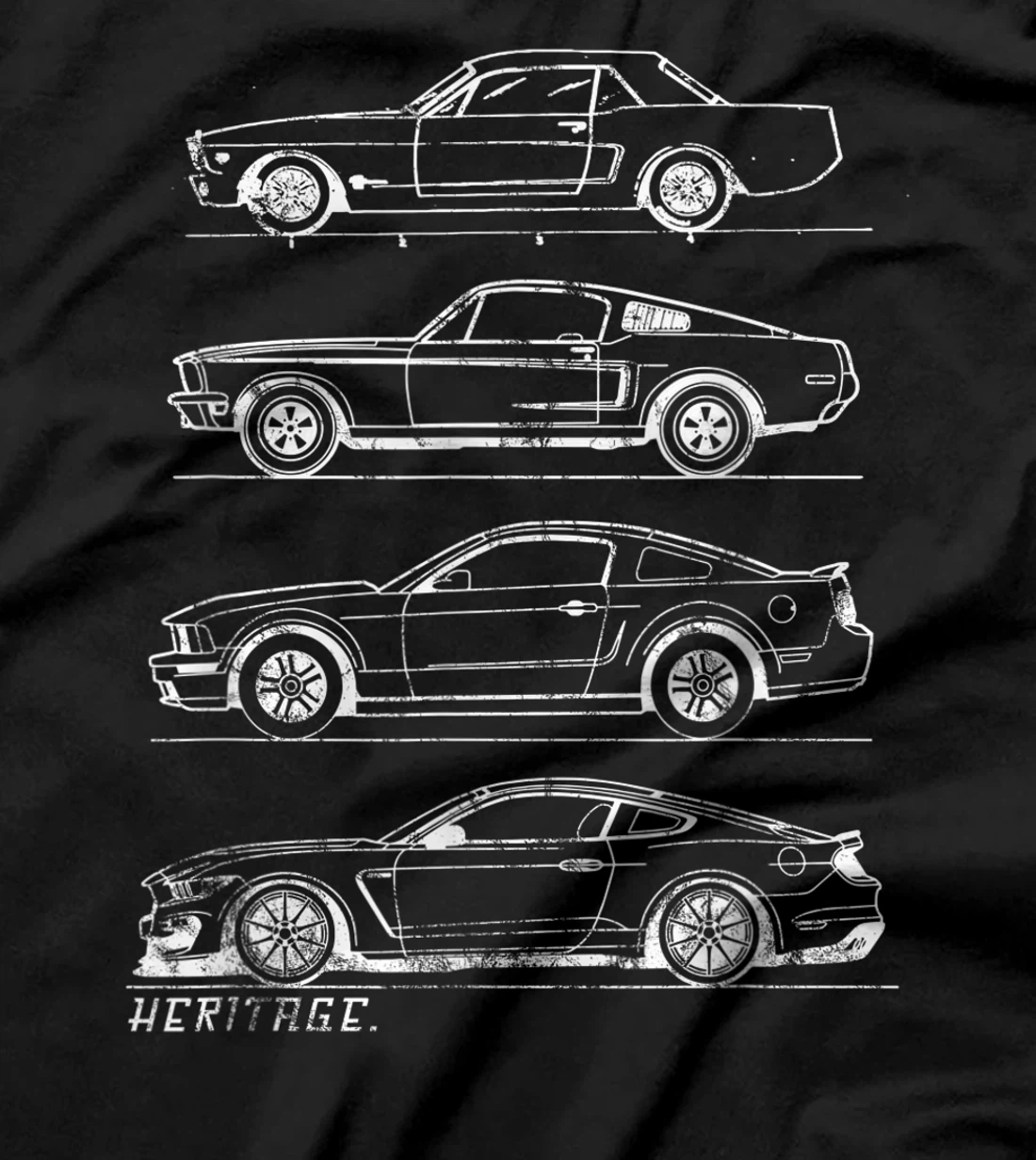 Classic Old School Muscle Car Evolution Heritage Design T-Shirt, Kid T-Shirt and Women T-Shirt