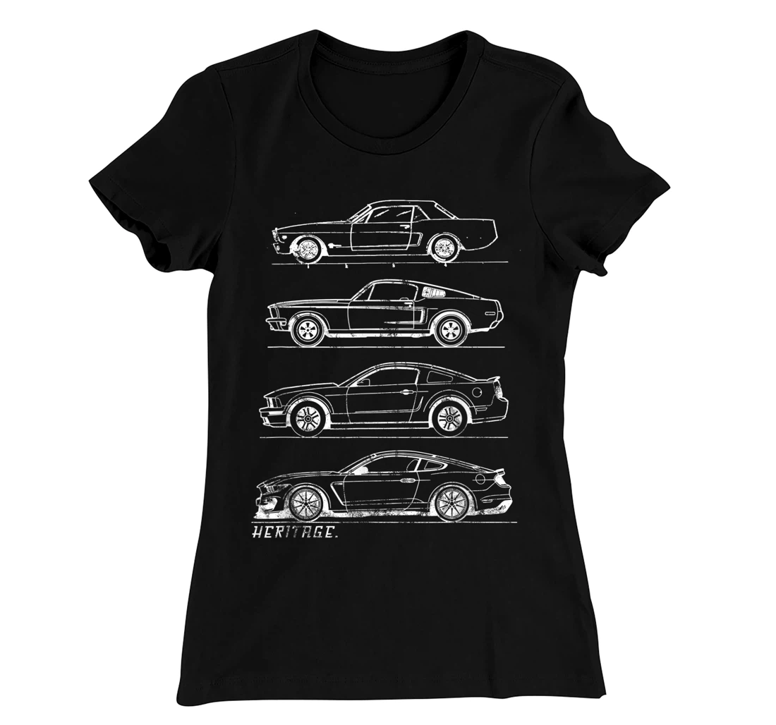 Classic Old School Muscle Car Evolution Heritage Design T-Shirt, Kid T-Shirt and Women T-Shirt