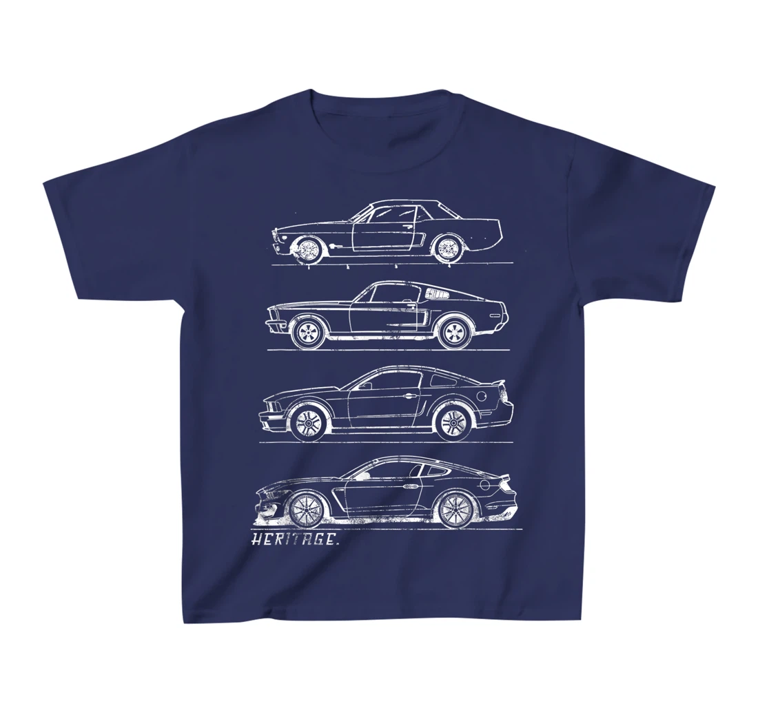 Classic Old School Muscle Car Evolution Heritage Design T-Shirt, Kid T-Shirt and Women T-Shirt