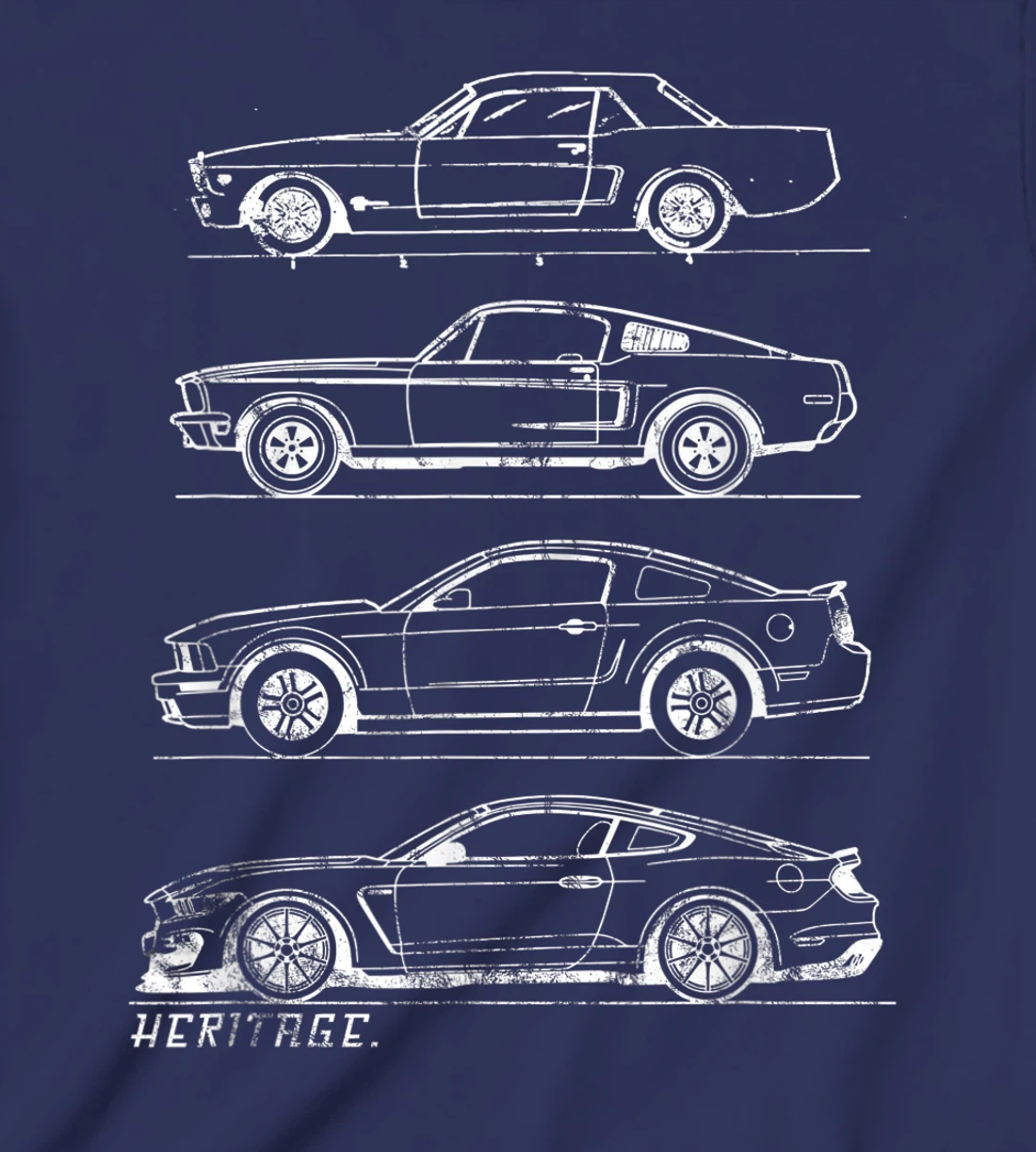 Classic Old School Muscle Car Evolution Heritage Design T-Shirt, Kid T-Shirt and Women T-Shirt