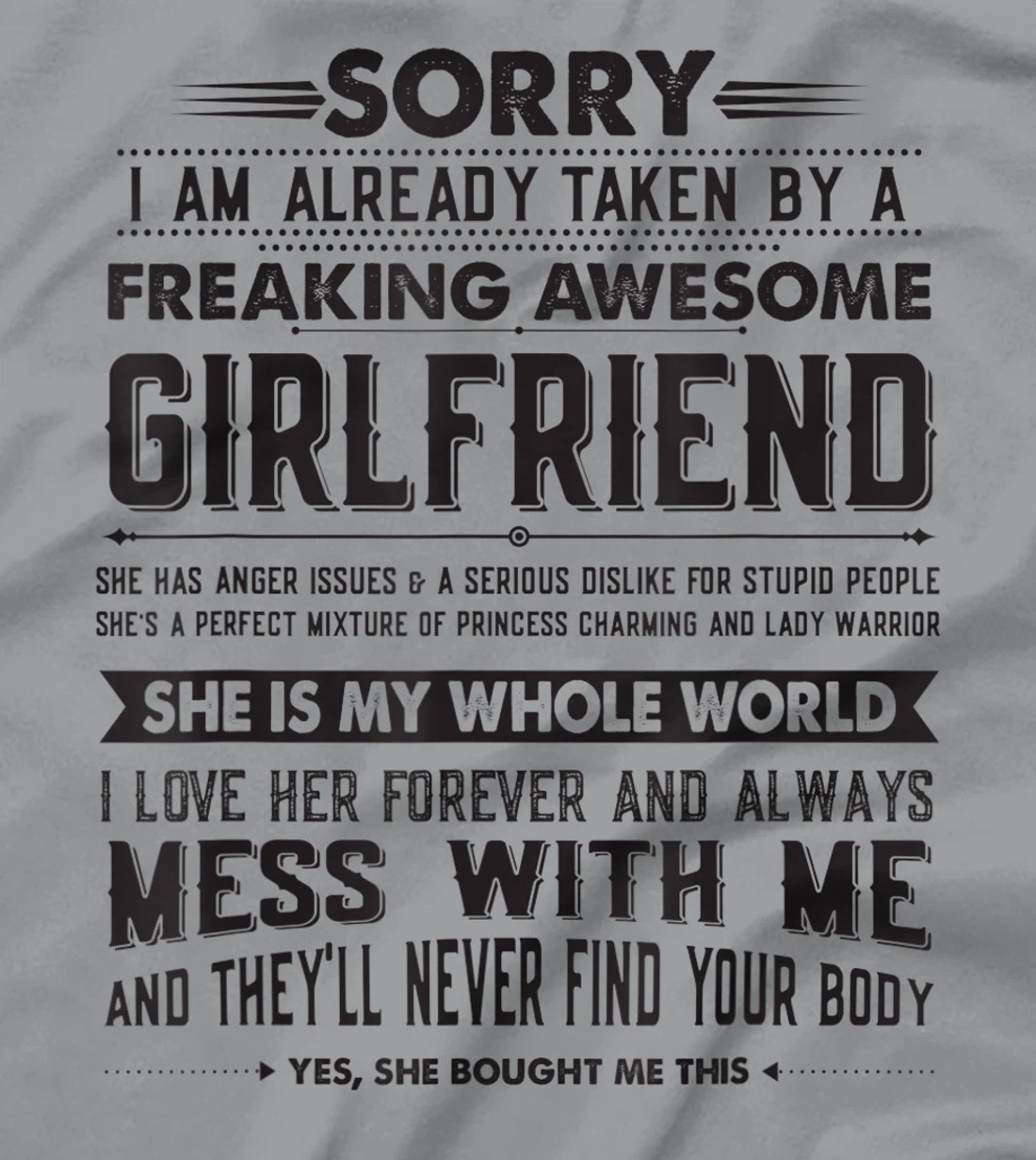 Womens Boyfriend Taken by a Freaking Awesome Girlfriend T-Shirt