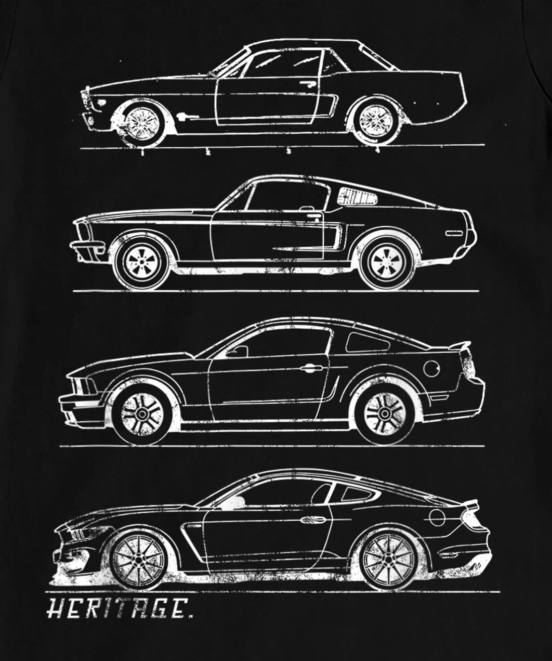Classic Old School Muscle Car Evolution Heritage Design T-Shirt, Kid T-Shirt and Women T-Shirt