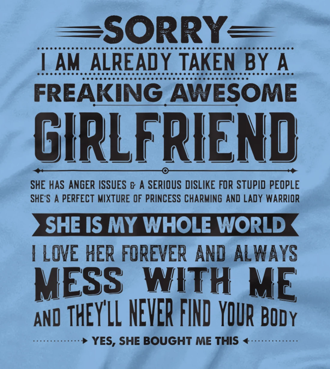 Womens Boyfriend Taken by a Freaking Awesome Girlfriend T-Shirt