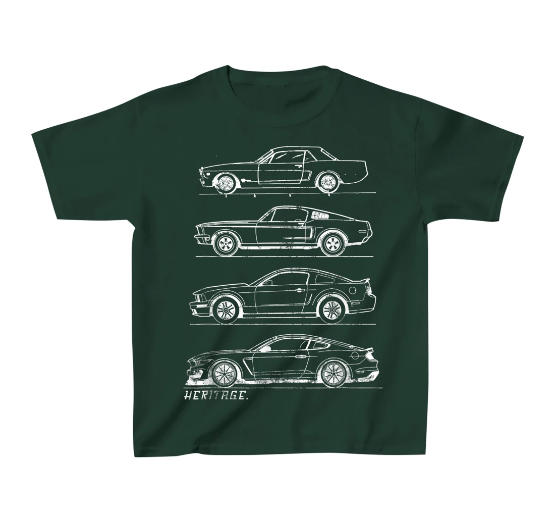 Classic Old School Muscle Car Evolution Heritage Design T-Shirt, Kid T-Shirt and Women T-Shirt